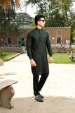 Arif Ashraf - Bottle Green Kurta Trouser