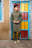 Arif Ashraf - Army Green Kurta Trouser