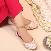JootiShooti - Petal Pearl Blush Khussa For Women