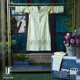 Urooj Fahd - Block Printed Lime Yellow - 3 PC