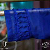 Urooj Fahd - Ink Blue Cotton Net Embroidered - 2 PC