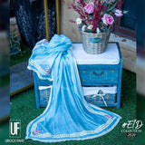 Urooj Fahd - Pale Turquoise Pure Viscose Silk - 3 PC