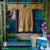 Urooj Fahd - Self Cotton Organza Copper - 2 PC