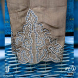 Urooj Fahd - Self Cotton Organza Copper - 2 PC