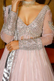 Arif Ashraf - Dilnaz - Lehnga - Pink - Net, Jamawar & Organza - 3 Piece