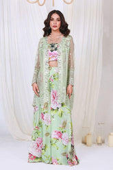 Reema Ahsan - NURAY - Organza - Lime green - 4 Piece