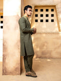 Shahjahan - Army Green Kurta Trouser - 2 Piece