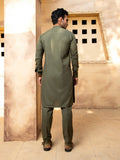 Shahjahan - Army Green Kurta Trouser - 2 Piece