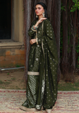 Huma Adnan - Iqra - Jamawar - Olive - 3 Piece