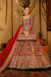 Arif Ashraf - Sultana - Maroon - Tissue Silk and Katan Organza - 2 Piece