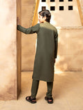 Shahjahan - Army Green Kurta Trouser - 2 Piece
