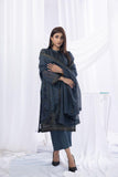 Sadia Aamir - Zahra - Charcoal - Khaddi Net - 3 Piece