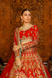 Arif Ashraf - Gulaboo - Red - Raw Silk and Katan Organza - 3 Piece