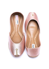 JootiShooti - Plain Rose Gold Khussa