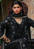 Huma Adnan - Leena - Silk - Black - 3 Piece
