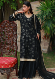 Huma Adnan - Leena - Silk - Black - 3 Piece