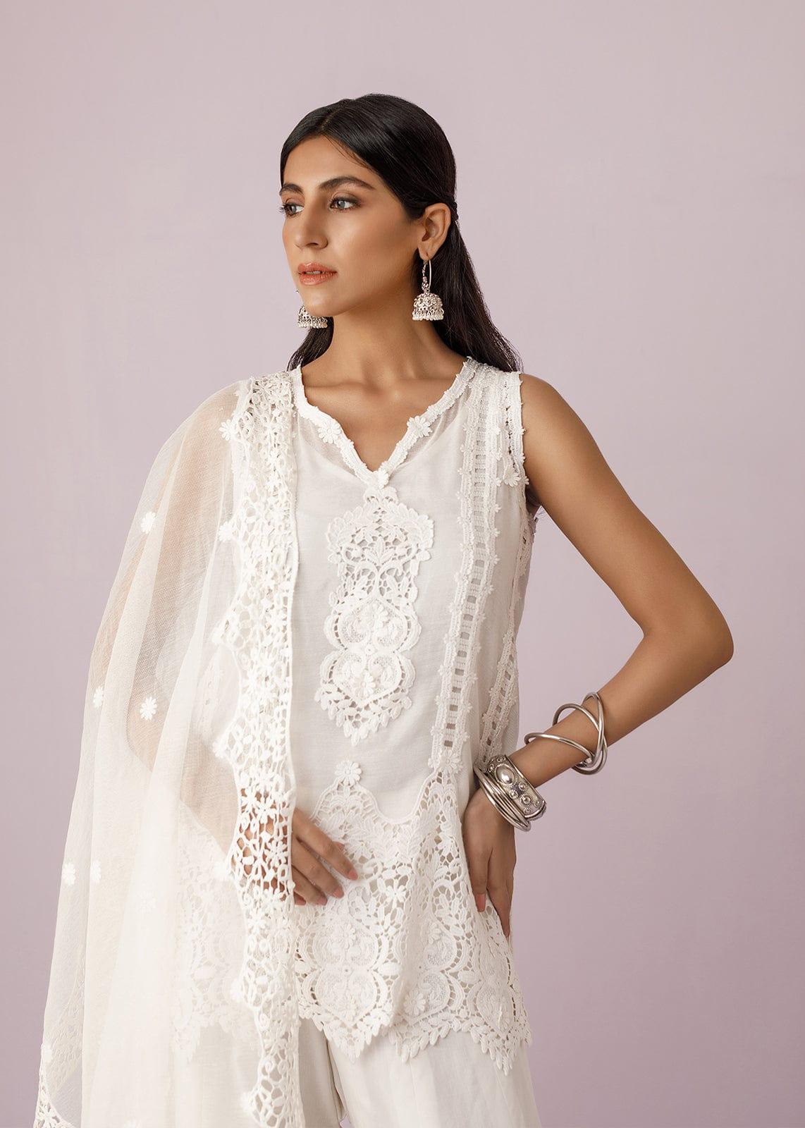 Rizwan Beyg - Bonera Sleeveless - Embroidered Net - 1 Piece - Studio by TCS