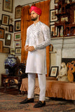 Arif Ashraf - Motiya - Ivory White - Raw Silk - 2 Piece