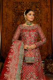 Arif Ashraf - Gul Naar - Deep Red - Raw Silk and Indian Brocade and Katan Organza - 3 Piece