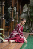 Shehrnaz - Mahveen - SHK-1431 - Burgundy - Chiffon & Koean Silk - 3 Piece