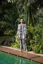 Shehrnaz - Noor - SHK-1432 - Black / White - Crepe Georgette - 2 Piece