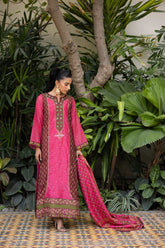 Shehrnaz - Zareenah - SHK-1435 - Fuchsia - Cotton Silk - 3 Piece