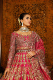Arif Ashraf - Mor Mehal - Burgendy - Raw Silk and Katan Organza - 3 Piece