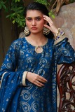 Huma Adnan - Alara - Silk - Teal - 3 Piece