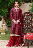 Huma Adnan - Reha - Silk - Maroon - 3 Piece