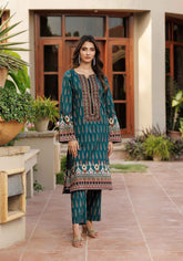 Zarasi - Emerald | Timeless Bloom - Stitched Lawn Suit - 2 Piece
