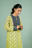 FOZIA KHALID - Lime Crew Neck Tunic - Cotton - 1 Piece