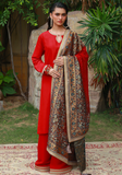 Huma Adnan - Naima - Raw Silk - Red - 3 Piece