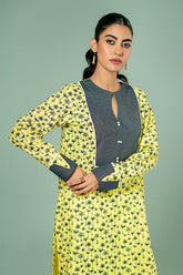 FOZIA KHALID - Lime Crew Neck Tunic - Cotton - 1 Piece