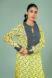 FOZIA KHALID - Lime Crew Neck Tunic - Cotton - 1 Piece