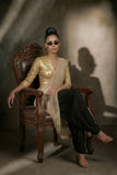 Maheen Khan - Noor Blended Chiffon Sari For Women - Gold - 1 Piece