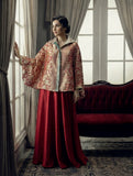 Maheen Khan - Blended Satin Crimson Grace Skirt For Women - Red - 1 Piece