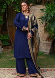 Huma Adnan - Samar - Jamawar - Navy Blue - 3 Piece
