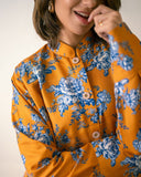 Ayla Studio - PRINTED ESSENTIAL 2 Piece CO-ORD - Saffron Yellow - poly-viscose - mustard