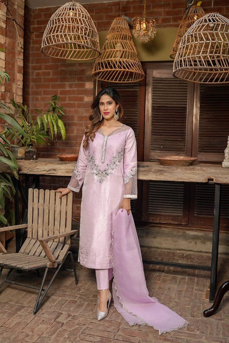 Leon - Lilac Lavenders - Organza - 3 Piece - Studio by TCS