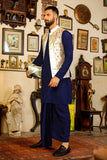 Arif Ashraf - Neelam - Royal Blue - Tissue & Raw Silk - 3 Piece