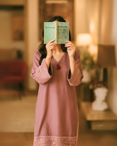 Ayla Studio - Shabnam Embroidered Suit For Women - Plum - 2 Piece