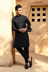 Shahjahan - Boski Black Kurta Trouser - 2 Piece