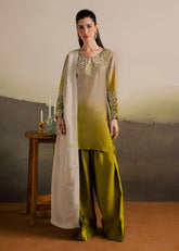 Allure By Ih - Loop Tussel Silk Suit For Women - Ombre - 3 Piece
