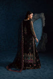 Maria Osama Khan - Mehtab Black Organza / Raw Silk Suit For Women - 3 Piece