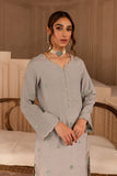 Allure by Ih - SELENA - Cloud Grey - Raw Silk & Organza - 3 Piece