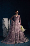Maria Osama Khan - Lavina Lilac Organza / Raw Silk Suit For Women - 3 Piece