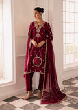 Allure By Ih - Burberry Thai Silk Suit For Women - Burgundy - 3 Piece
