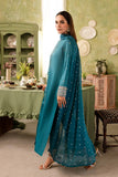 Allure by IH - MAHIRA - Teal - Medium Raw Silk & Chiffon - 3 Piece