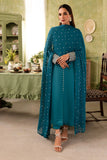 Allure by IH - MAHIRA - Teal - Medium Raw Silk & Chiffon - 3 Piece