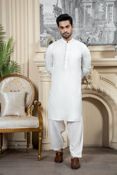 Shahjahan - Boski Offwhite Kurta Shalwar For Men